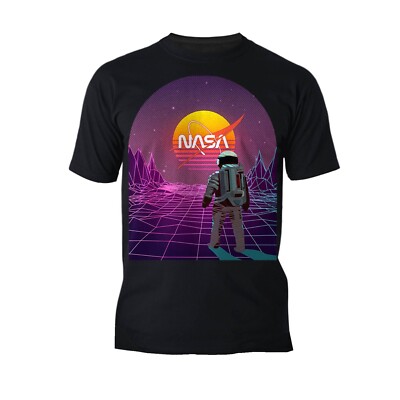 NASA Astronaut Synthwave Retro 80s Nerd Geek Science Space Official Herren T-Shirt