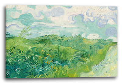 Tableau Toile Vincent Van Gogh Champ De Blé Derrière Saint-Paul (1889) - Neuf, Prêt à Accrocher