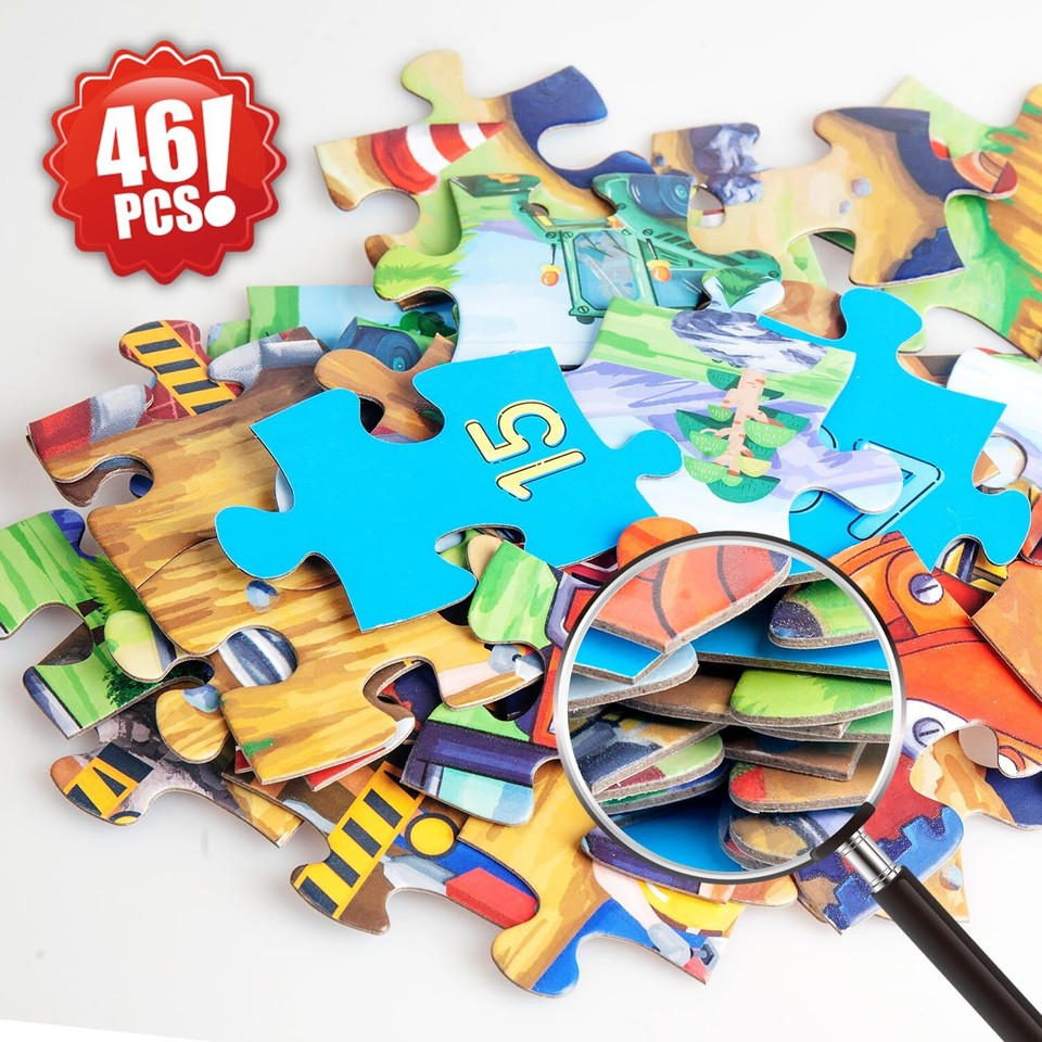 Puzzle Toy Puzzles for Ages 48 Building Site Floor Puzzle (46Pcs) eBay