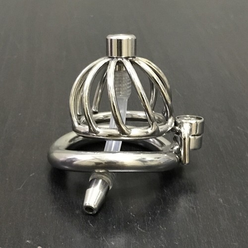 Stainless Steel Male Chastity Device Super Small Cage Men Metal Locking Belt 161 - Picture 11 of 28