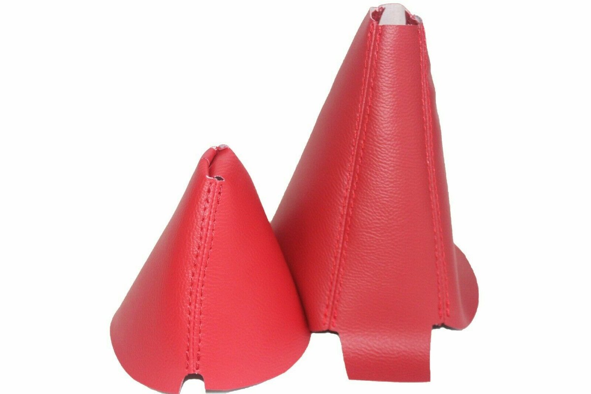 【専用】2枚 Vinyl Red Manual & E-Brake Boot SET Fits 90-96 Nissan 300ZX (Z32