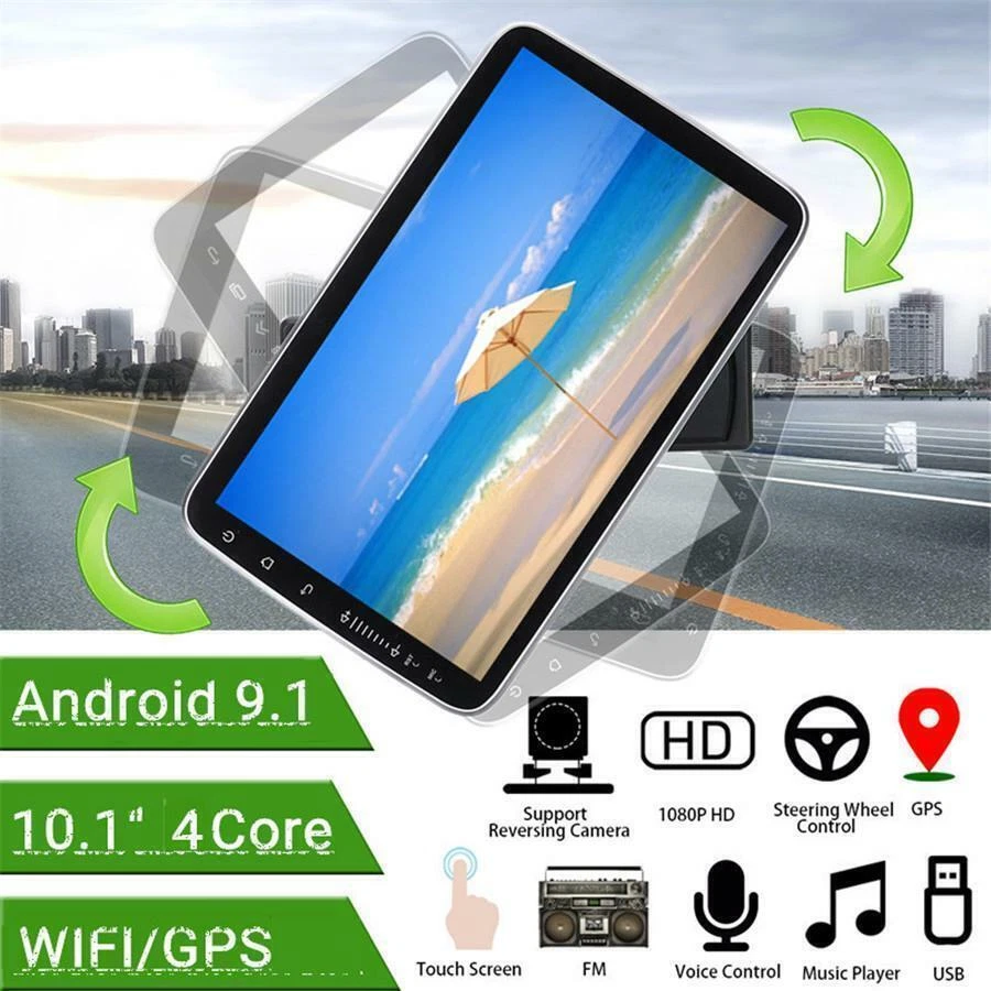 Double 2DIN 10.1'' Android 9.1 HD Touch Screen Car Stereo Radio GPS Wifi 1+16GB — 第 3/4 张图片