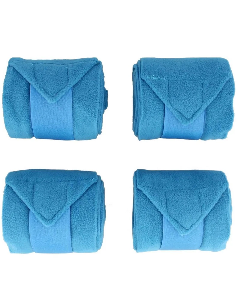 LIFT SPORTS Horse Fleece Polo Wraps Bandages Leg Wrap Set of 4 Teal Blue