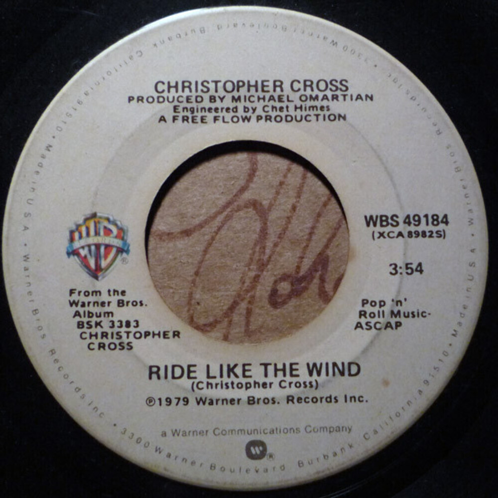 Christopher Cross - Ride Like The Wind - Warner Bros. Records