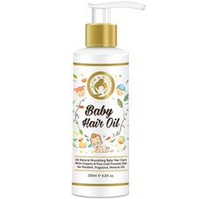 Mom & World Baby Hair Oil With Organic & Coldpressed Natural Oil For Kids 200ml