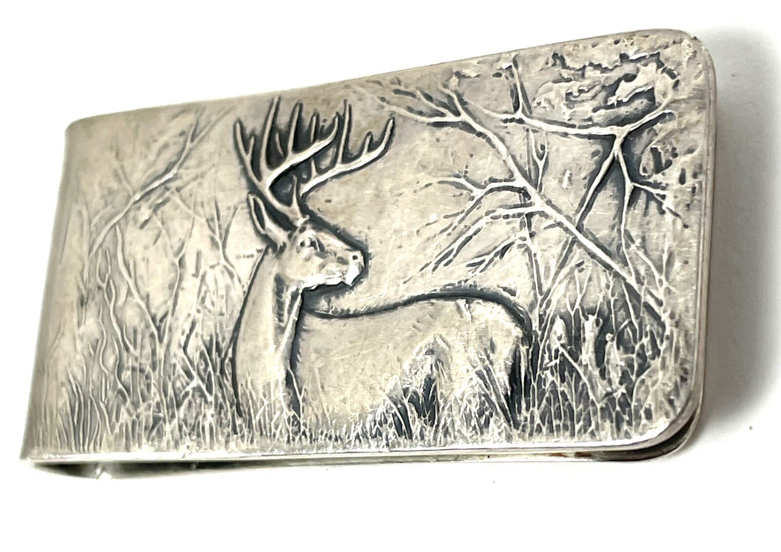 Vintage James Avery Engraved Money Clip Deer Hunting … Gem