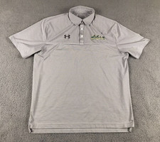 Under Armour Polo Shirt Mens L Gray University South Florida Bulls Varsity Club