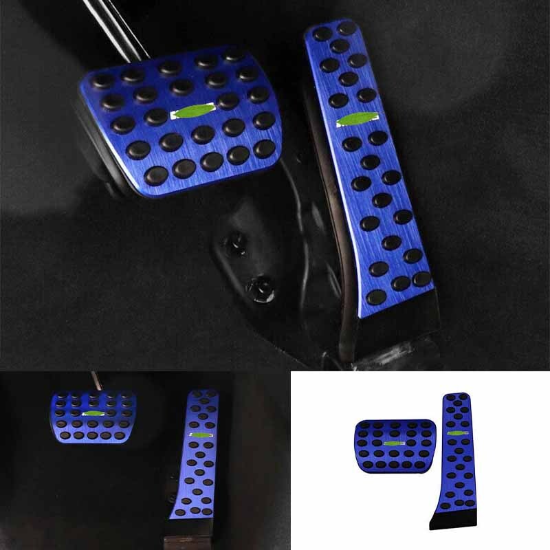 2015-2021 For Benz C-Class Car Accelerator Brake Clutch Cover Trim Blue Aluminum