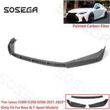 For Lexus IS300 IS350 IS500 2021-25 GT Style Painted Carbon Front Bumper Lip Kit