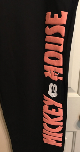 Disney Mickey Mouse Leg Stack Black Womens Jogger/Sweatpants 3XL (48-50) - Picture 2 of 8