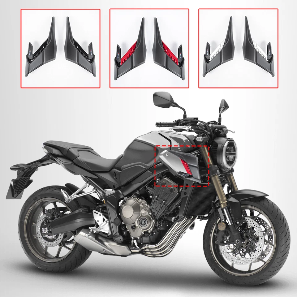WOLFLINE Wing Fairing Winglets Fin Trim Side Cover For Honda CB650R 2019-2023 — 第 4/4 张图片