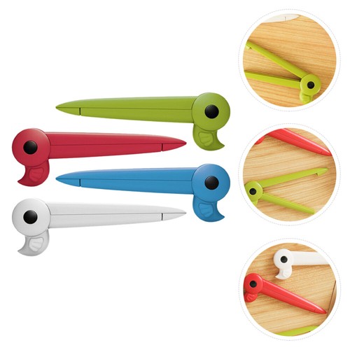 4 Pcs Cartoon -Schließclip Beutelverschlussklemme Lebensmittelversiegeler