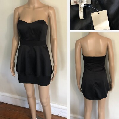 BCBG Black Mini Cocktail Dress Size 4 NWT Satin Strapless Party Cocktail Club | eBay BCBG Black Mini Cocktail Dress Size 4 NWT Satin Strapless Party Cocktail Club | eBay