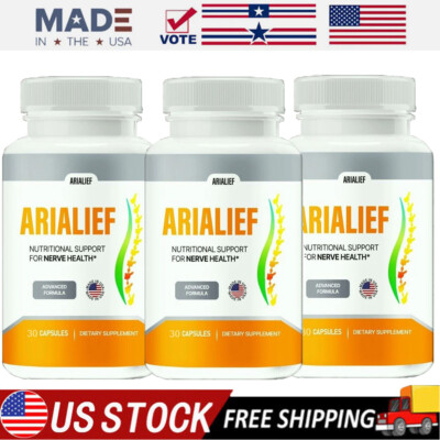(3 Pack) AriaLief Nerve Support Brain & Cognitive Health Pills