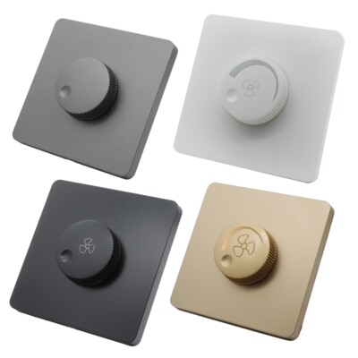 220V Ceiling Fan Speed Control Switch Wall Button Dimmer Switch Stepless Speed