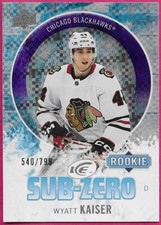 2023-24 Upper Deck Ice Hockey WYATT KAISER #SZ-29 Sub-Zero Rookie 540/799