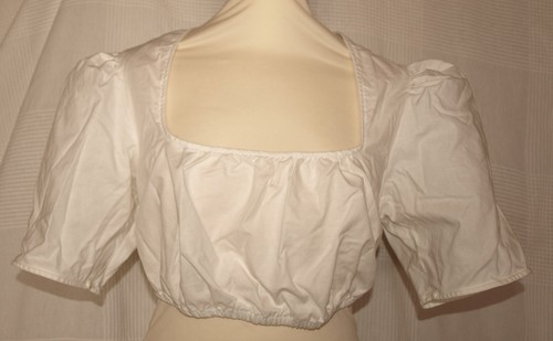 H316 - h. moser Damen Dirndl Bluse - Gr. 48 - weiß - Bild 7 von 7