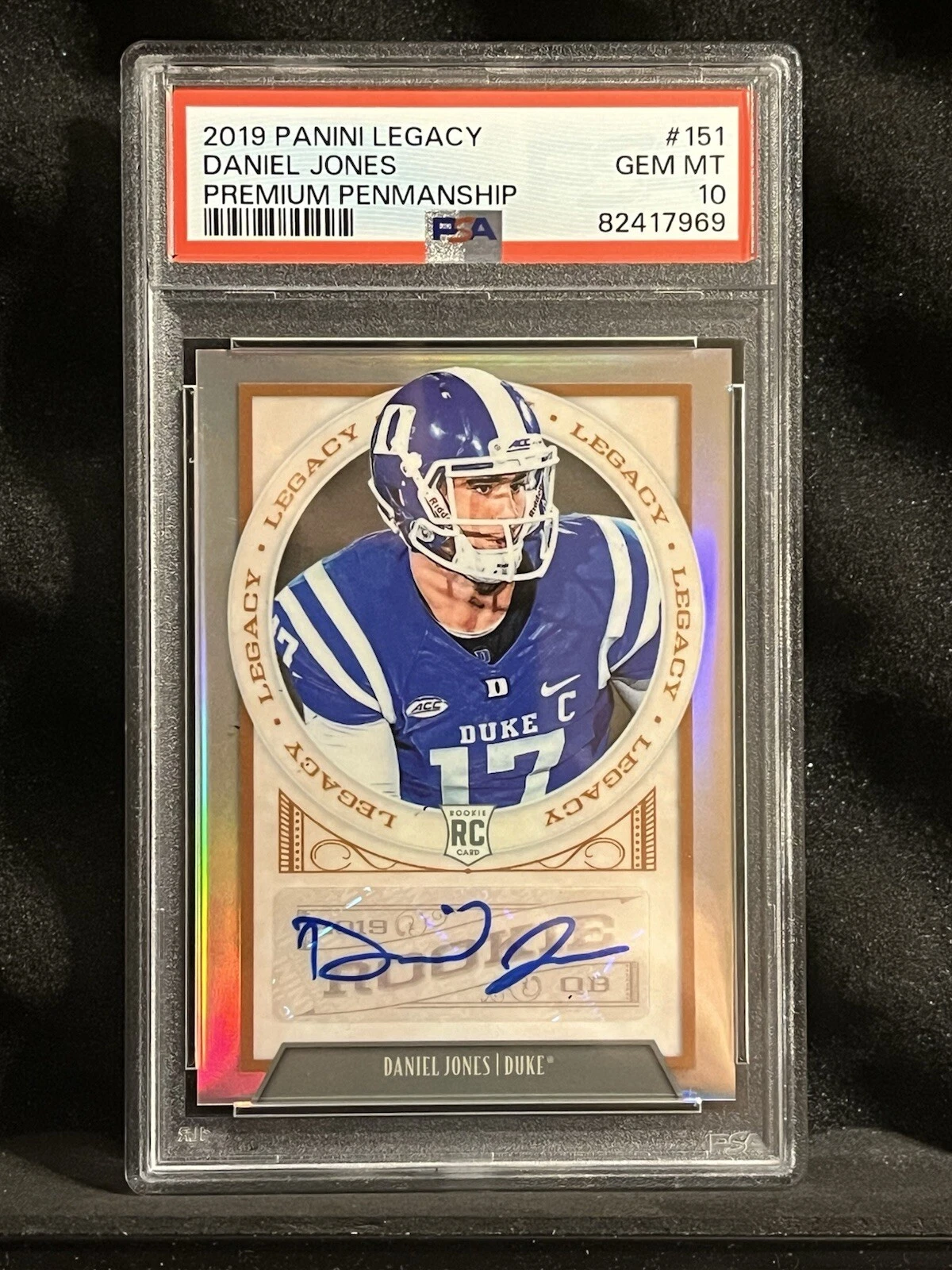 Daniel Jones Panini Legacy #151 Premium Penmanship