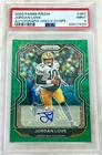 🌟2020 Jordan Love Rookie Prizm Green Scope Auto Numbered /75 PSA 9 Auto RC