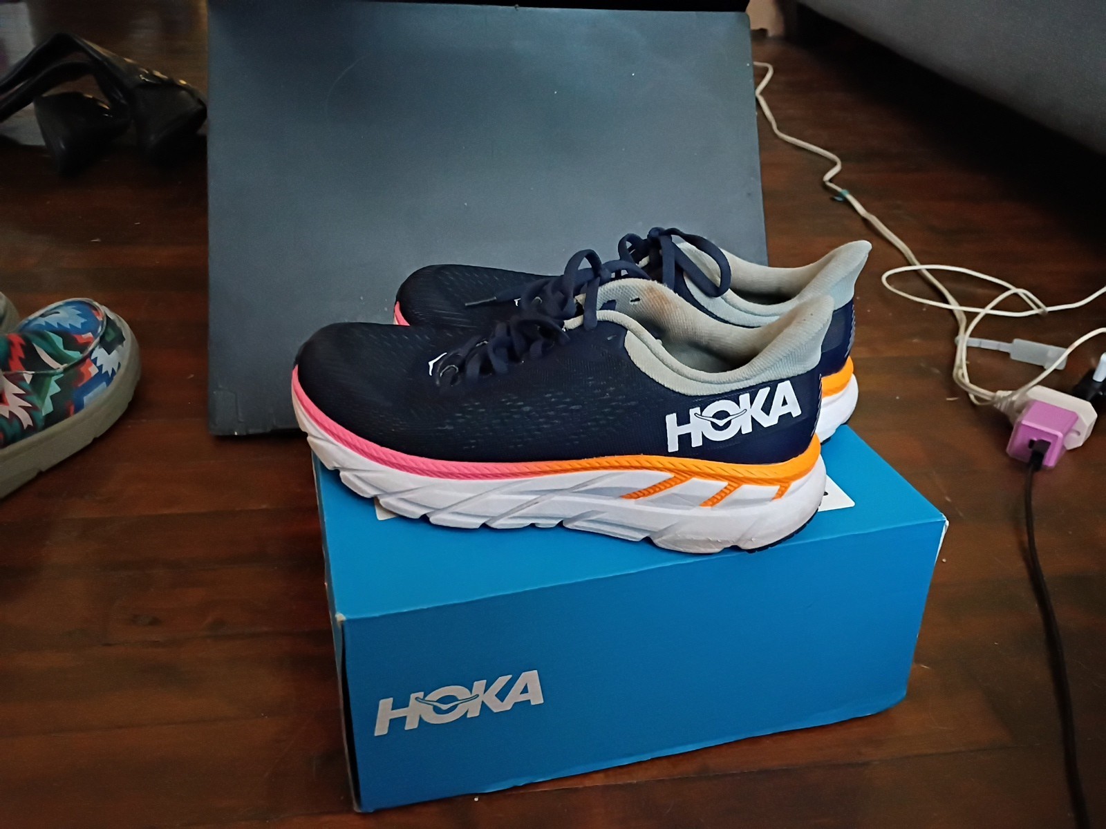 Hoka Cushioned Running Shoes with Breathable Mesh for Comfort