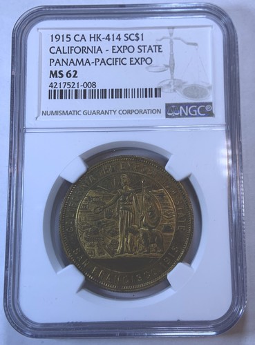 1915 Panama Pacific Exposition Coin California Variety Superb Details