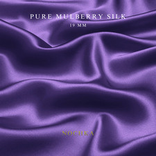 Iris 100 Pure Mulberry Silk Fabric by the Yard 44" width 19 mm 6A Grade