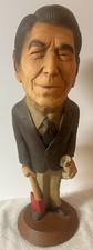 RONALD REAGAN 17" Tall Chalkware Statue Figure, Brown Suit, Jelly Beans, Axe