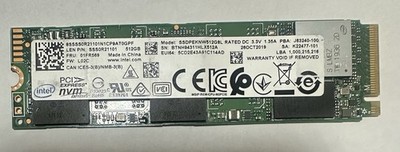 Intel 512gb 93% Health NVMe SSD 
