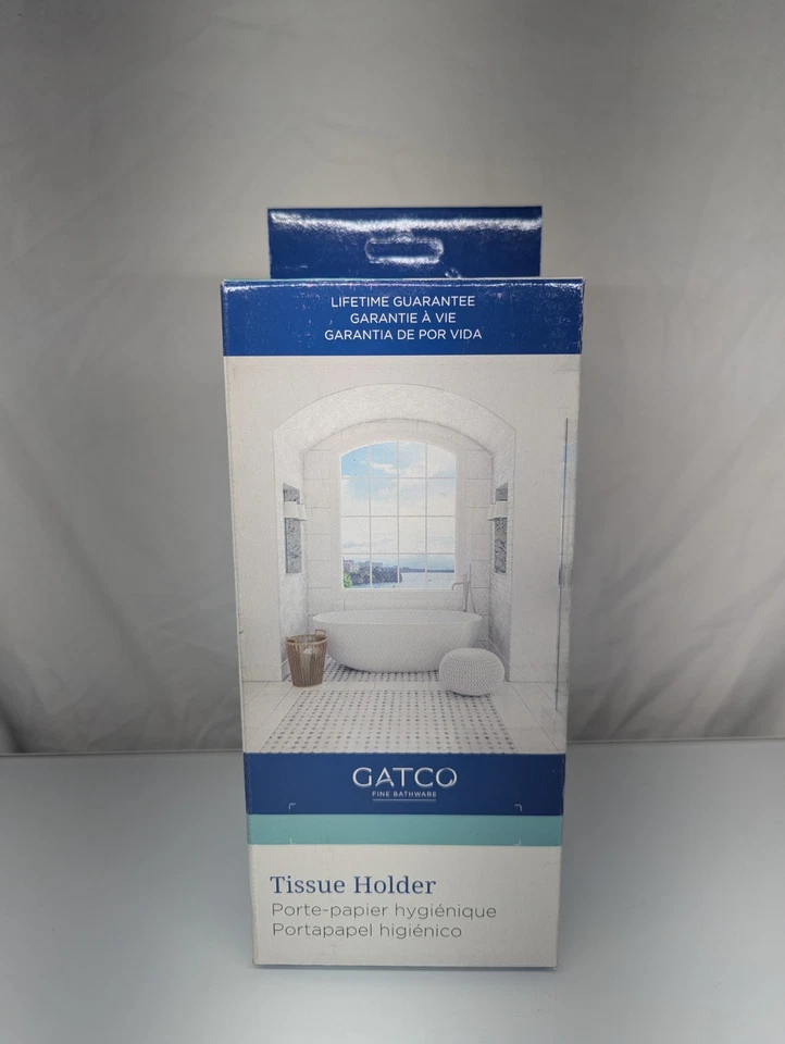 Soporte de papel higiénico de un solo poste Locke 5463, níquel satinado Foto 3 de 3