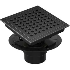 6 Inch Square Shower Floor Drain, Shower Drain Kit with Flange, Square Shower...