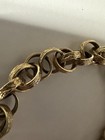 Vtg 70s Chunky 14kGold 11.9 GM Tested Triple Chain Link Bracelet Old C Clasp — photo 5