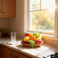 Market and Party Decor Set of 8 PCS Lifelike Artificial Lemon and Grapes