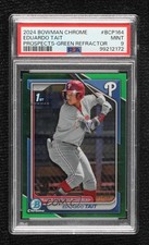 2024 Bowman Chrome Prospects Green Refractor 81/99 Eduardo Tait PSA 9 MINT 1k9t