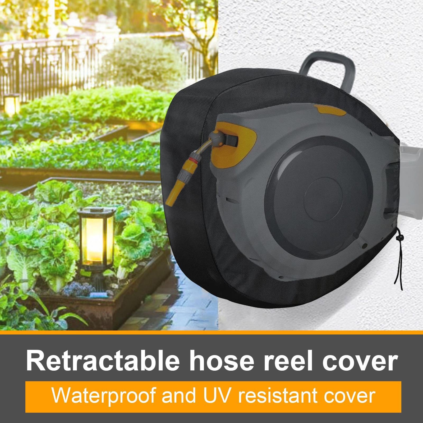 Hose Reel Cover Retractable Garden Wall Mounted Hose Storage Bib Dustproof Cloth