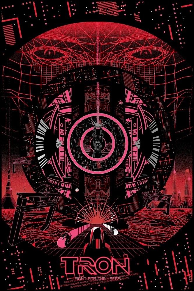 Tron (Red Variant) by Raid71 Chris Thornley AP, Screen Print Movie Art Poster