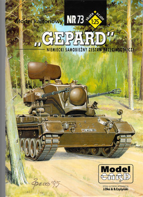 1/25 GEPARD Model Card kit NR73 - German self-propelled gun Gepard
