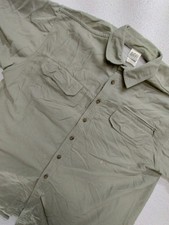 REI Button Up Vented Shirt Large Mens Green Pockets Outdoor Fishing Hiking Camp