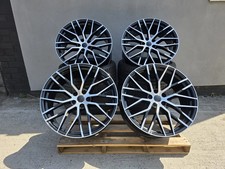 Audi Style 21" Inch Q5/Q7/Q8/A6/A7/A8 Alloy Wheels & Tyres – Black Machine Face
