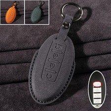 Funda de cuero gamuza para llave de coche para Nissan Rogue Altima Sentra Pathfinder Titan