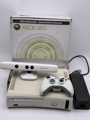 Xbox 360 FAT 20GB Console Bundle White + TESTED Kinect NO Adapter
