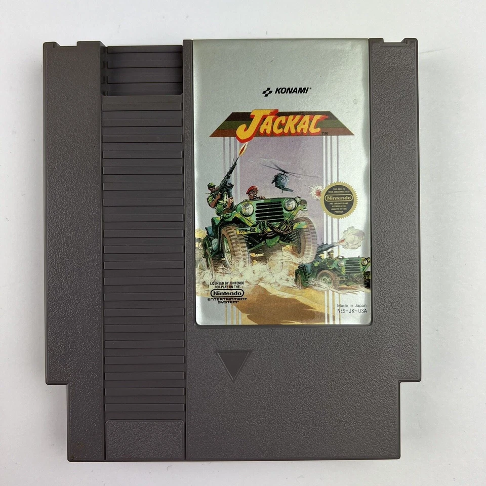 Vintage Nintendo NES 1986 Jackal Konami Video Game w/ Nintendo Branded Sleeve - Image 2 of 4