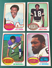1976 FOOTBALL CARD LOT  OF 4 WHITE SHOES JOHNSON, JOINER, MARSHALL, GREENWOOD