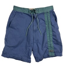 Vintage Ocean Pacific OP Shorts Men  s 33 Blue Green Canvas 90s Drawstring Baggy