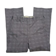 Vintage 70s Plaid Pants Relaxed Fit Slacks Multicolor Custom Made Retro Disco