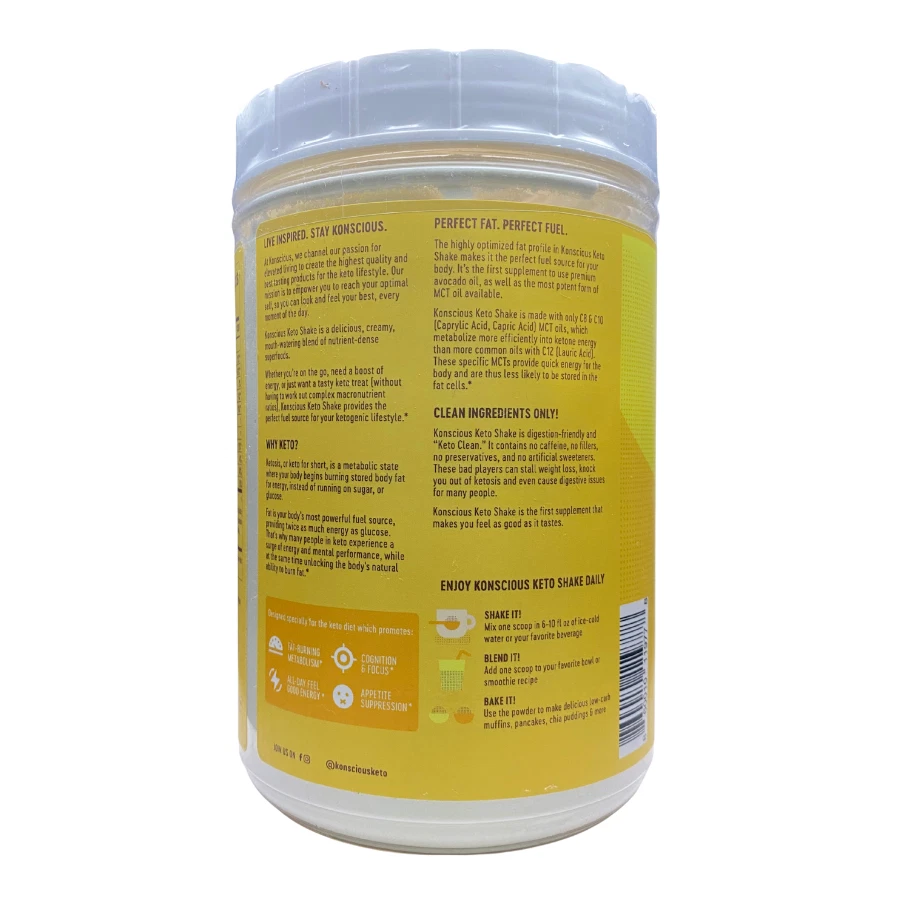 Batido de proteínas Konscious Keto 15 porciones crema de plátano Brulee Foto 2 de 3