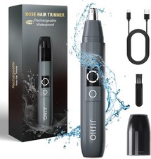 Ear and Nose Hair Trimmer with LED indicator USB Rechargeable Water Resistant