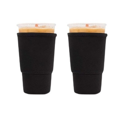 Iced Coffee Sleeves Reusable Insulator Sleeves for Cold Drinks Neoprene Cold ...