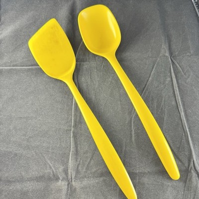 Rosti Mepal Hutler Denmark Retro Yellow Serving Utensils Spatula Spoon Set