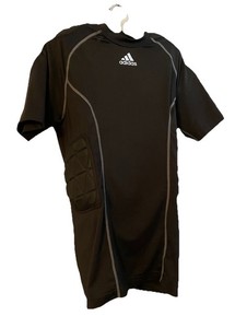 ADIDAS Techfit Padded Compression Short Sleeve Mesh Football Shirt. Men’s Sz M