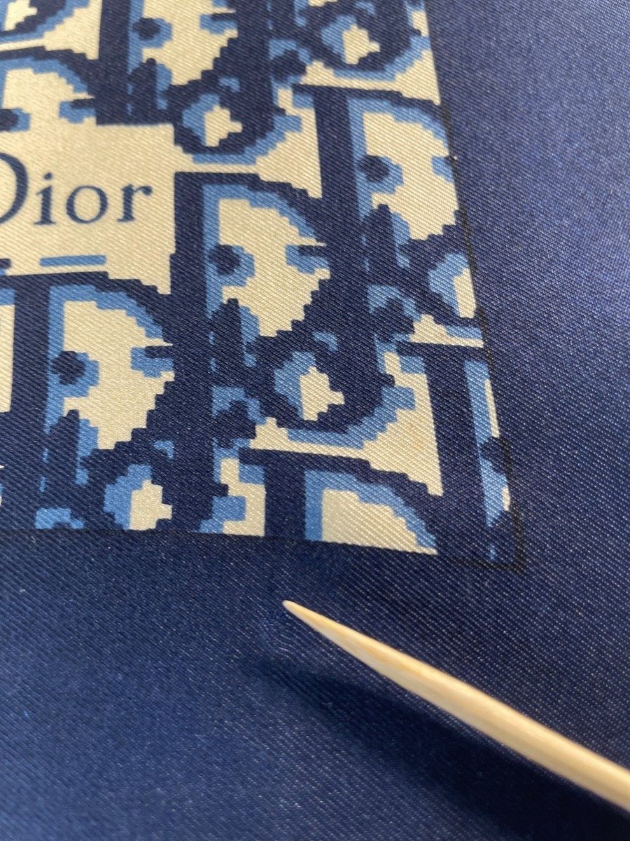 Vintage Christian Dior Trotter Logo Silk Scarf Navy Monogram | eBay